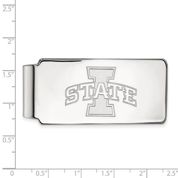 10k White Gold Iowa State Money Clip - Picture 2 of 3